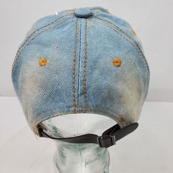 Vintage FLEURDELIS Distressed Bling Hat Cap w/ Rhinestones Beads Sequins One Sz - Picture 3 of 6